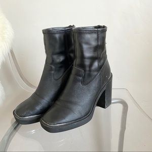 Topshop Black Chunky Platform Boots